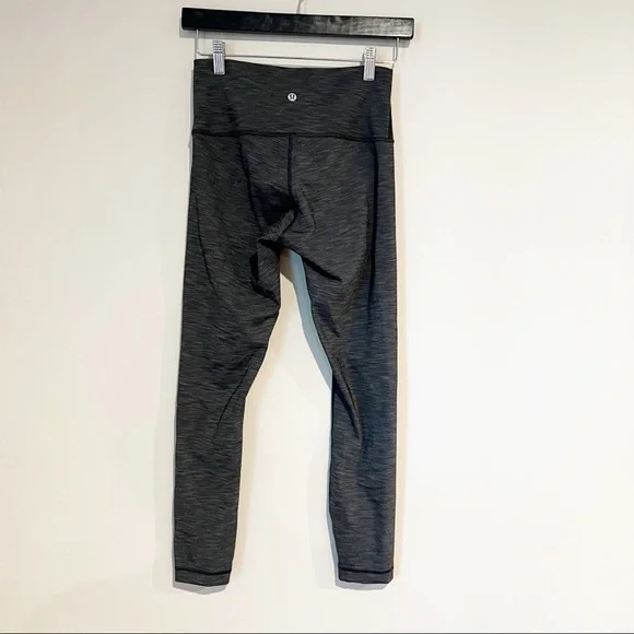 Lululemon Wunder Under Hi-Rise Brushed Full-On Luxtreme 25” Heathered Black - Picture 6 of 9